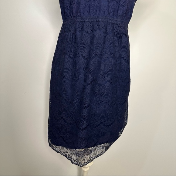 Fossil Penny Lace Cap Sleeve Dress Navy - Picture 8 of 15